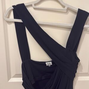 Halston Heritage Black Mid Lengthened Dress